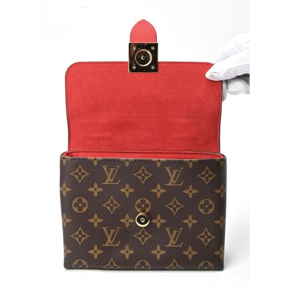 Louis Vuitton Monogram Locky BB Canvas calf Leather Shoulder Bag Red - Picture 6 of 8